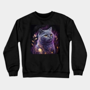 Cosmic British Shorthair Kitten Crewneck Sweatshirt